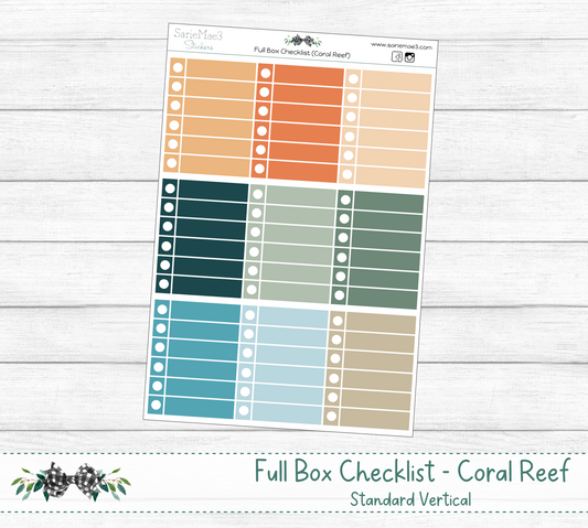 Full Box Checklists (Coral Reef)