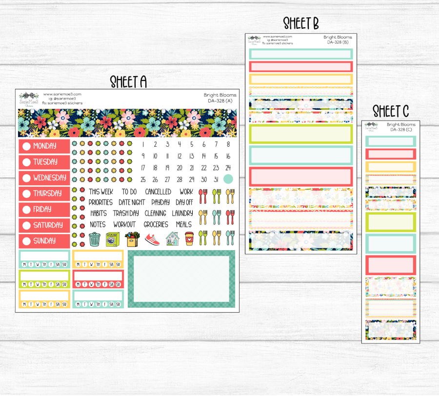 Dashboard Layout Kit, Bright Blooms, DA-328