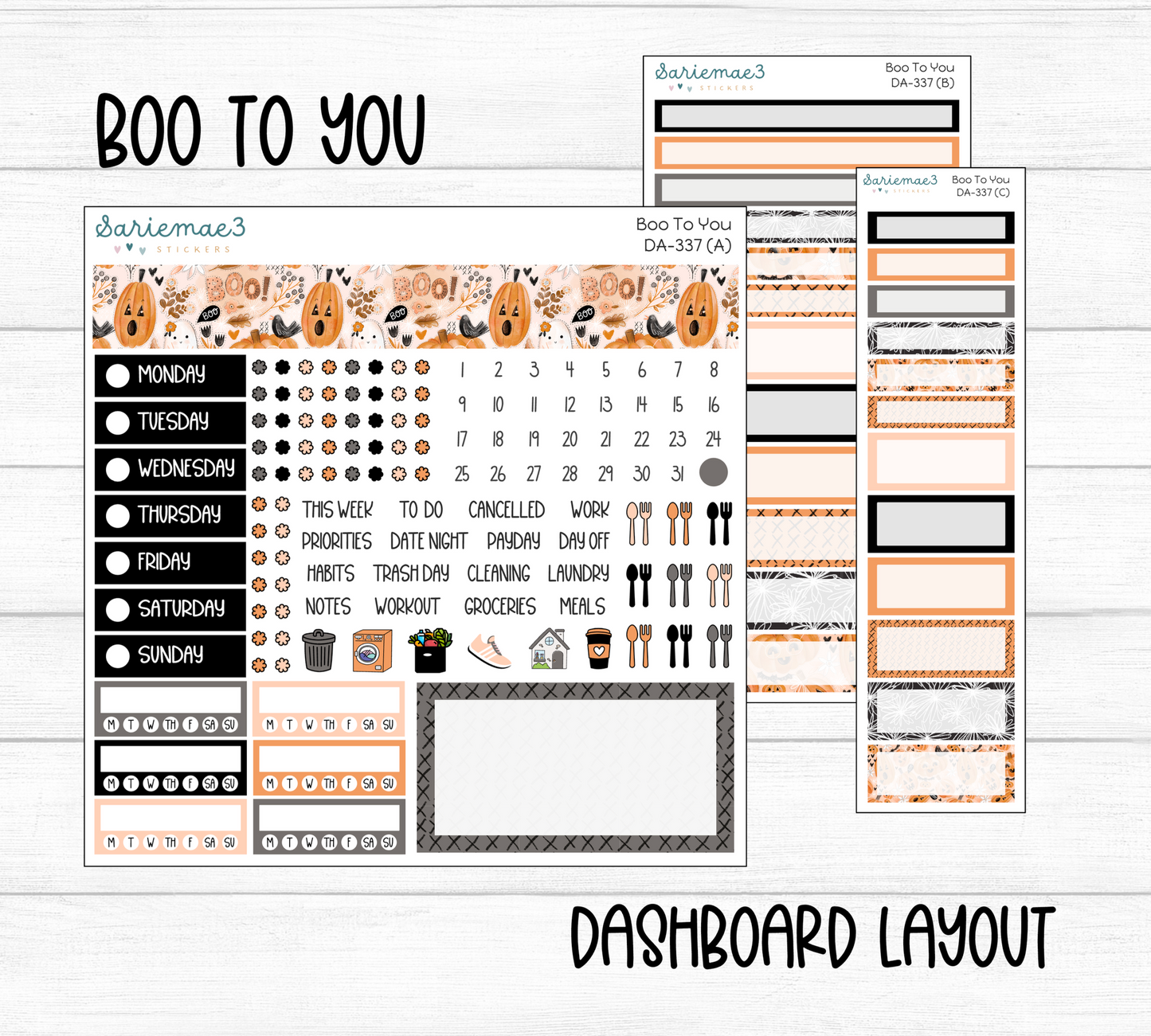Dashboard Layout Kit, Boo To You, DA-337