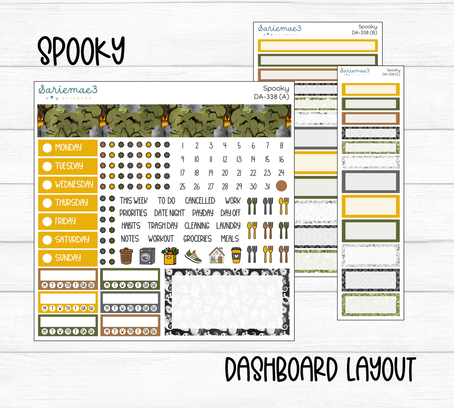 Dashboard Layout Kit, Spooky, DA-338
