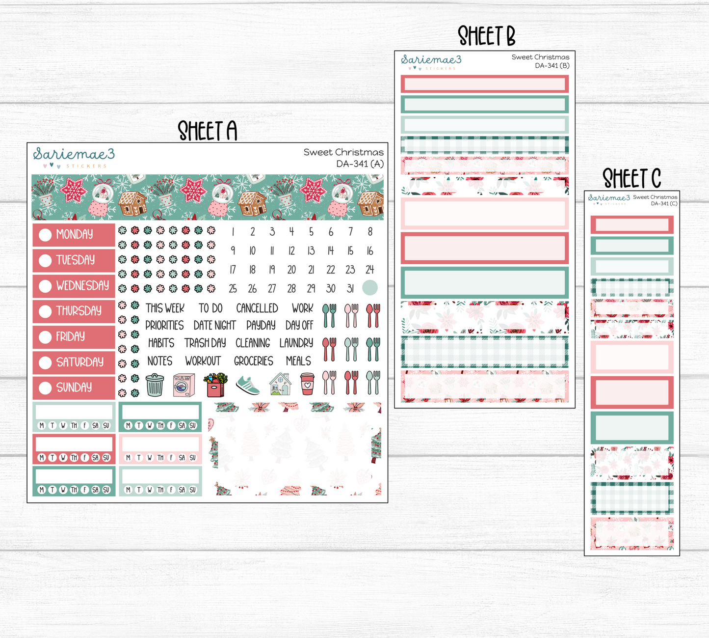 Dashboard Layout Kit, Sweet Christmas, DA-341