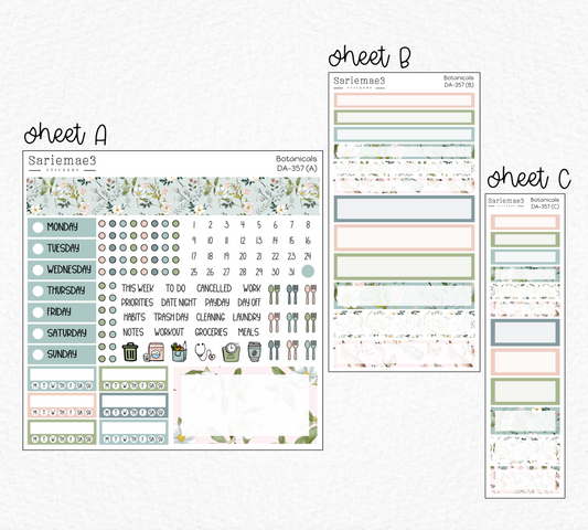 Dashboard Layout Kit, Botanicals, DA-357