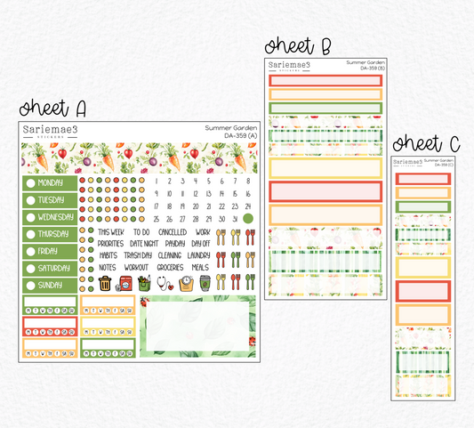 Dashboard Layout Kit, Summer Garden, DA-359