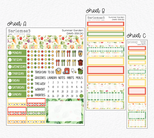 Dashboard Layout Kit (A5), Summer Garden, DAA5-359