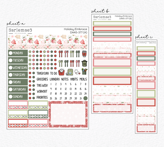 Dashboard Layout Kit (A5), Holiday Embrace, DAA5-377