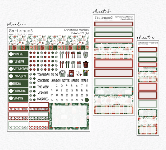 Dashboard Layout Kit (A5), Christmas Market, DAA5-379
