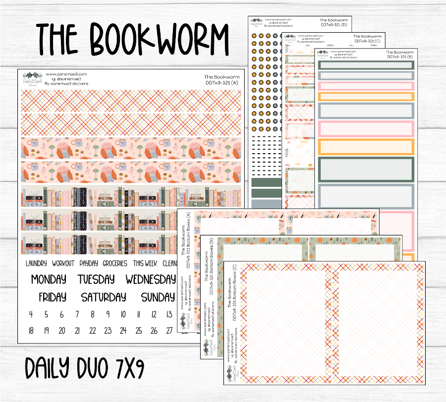Daily Duo Kit (7x9), The Bookworm, DD-321