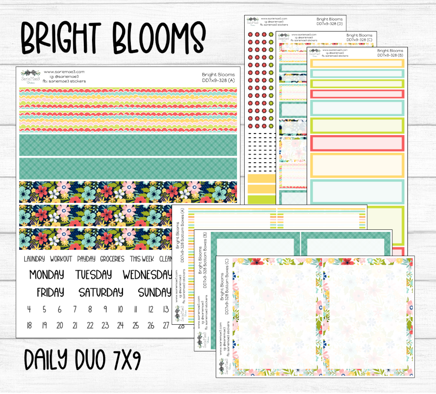 Daily Duo Kit (7x9), Bright Blooms, DD-328