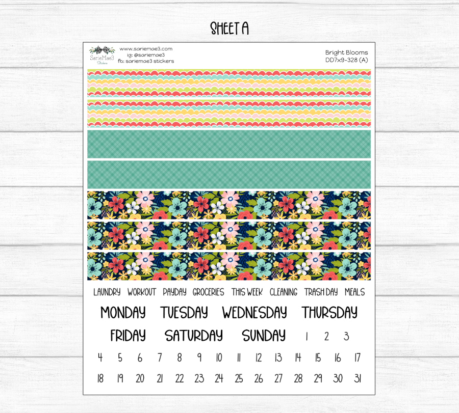 Daily Duo Kit (7x9), Bright Blooms, DD-328