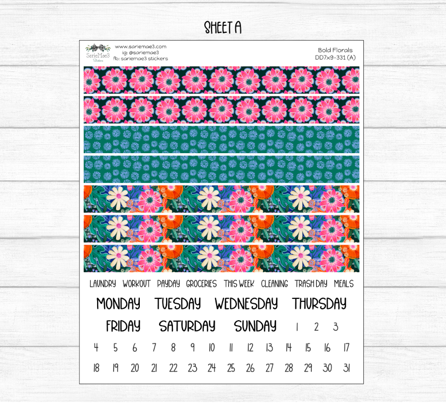 Daily Duo Kit (7x9), Bold Florals, DD-331
