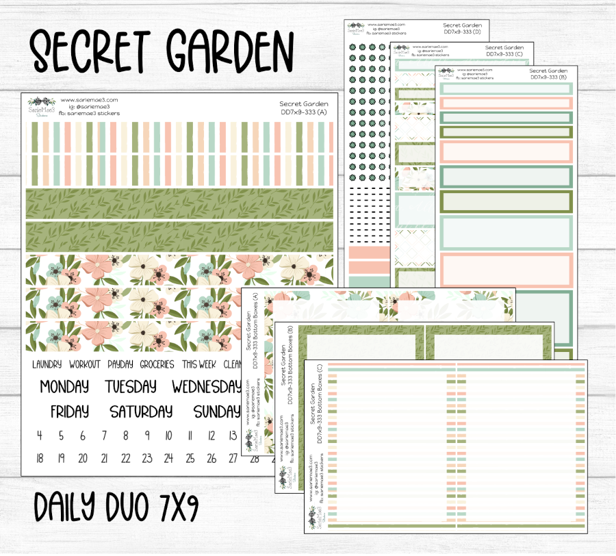 Daily Duo Kit (7x9), Secret Garden, DD-333