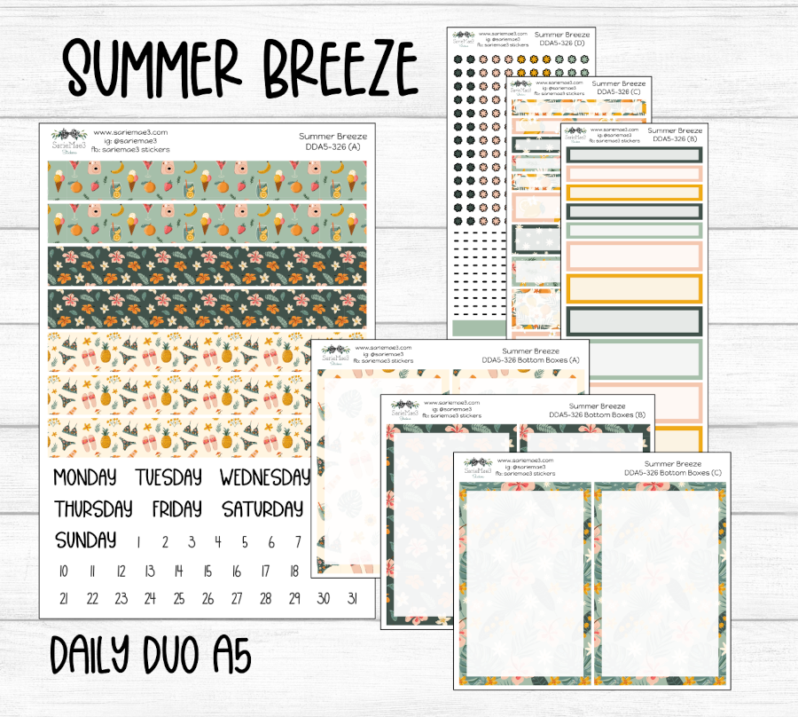 Daily Duo Kit (A5), Summer Breeze, DDA5-326