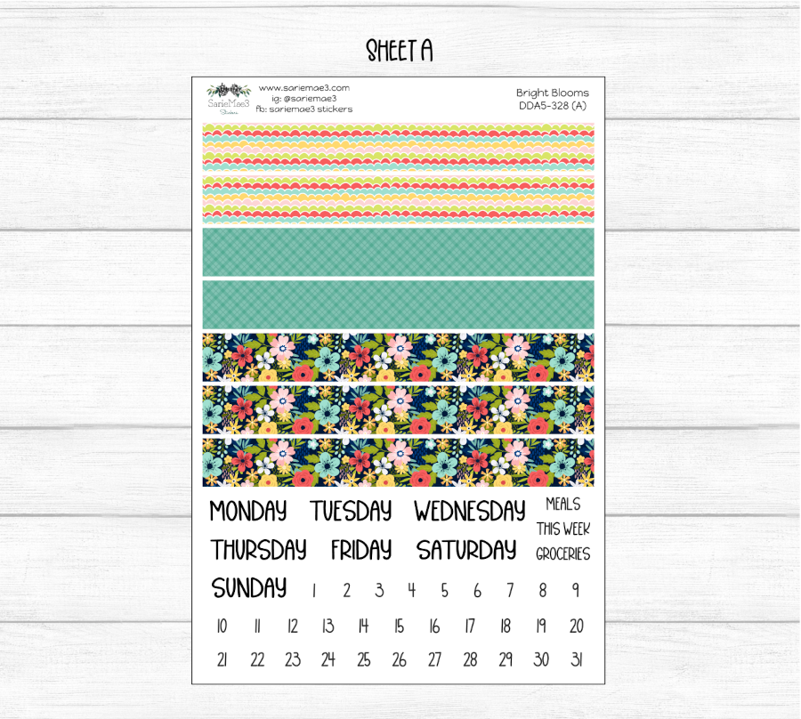 Daily Duo Kit (A5), Bright Blooms, DDA5-328