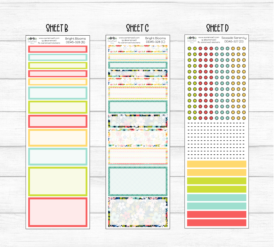 Daily Duo Kit (A5), Bright Blooms, DDA5-328