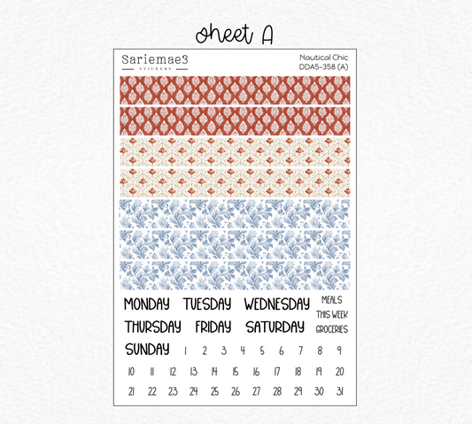 Daily Duo Kit (A5), Nautical Chic, DDA5-358