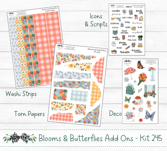 Weekly Kit Add Ons, Blooms & Butterflies, Kit 245