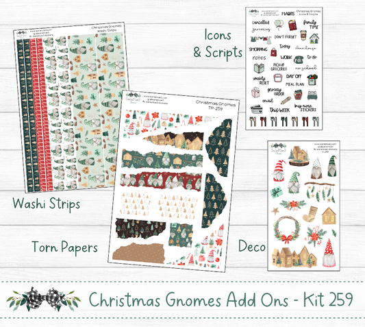 Weekly Kit Add Ons, Christmas Gnomes, Kit 259