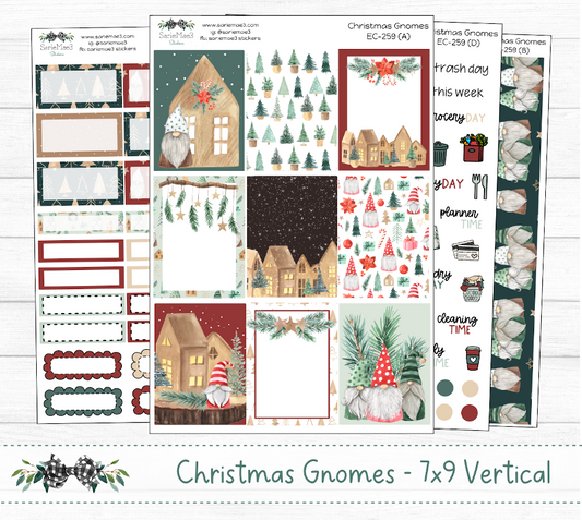Vertical Weekly Kit, Christmas Gnomes, V-259