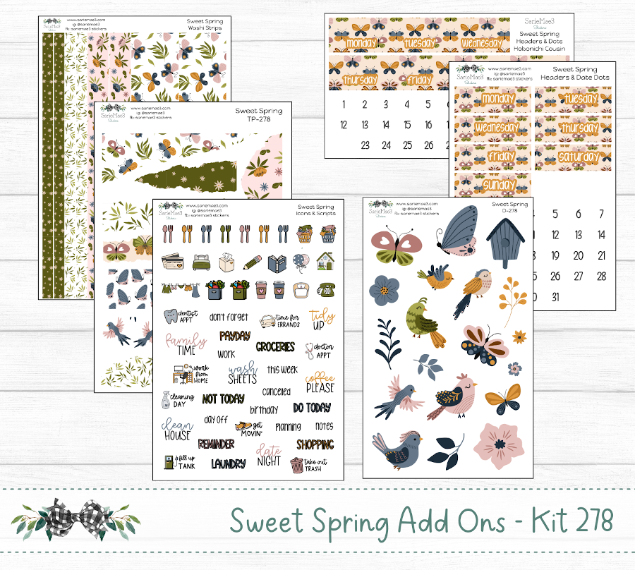 Vertical Weekly Kit, Sweet Spring, V-278