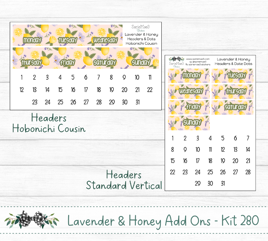 Weekly Kit Add Ons, Lavender & Honey, Kit 280