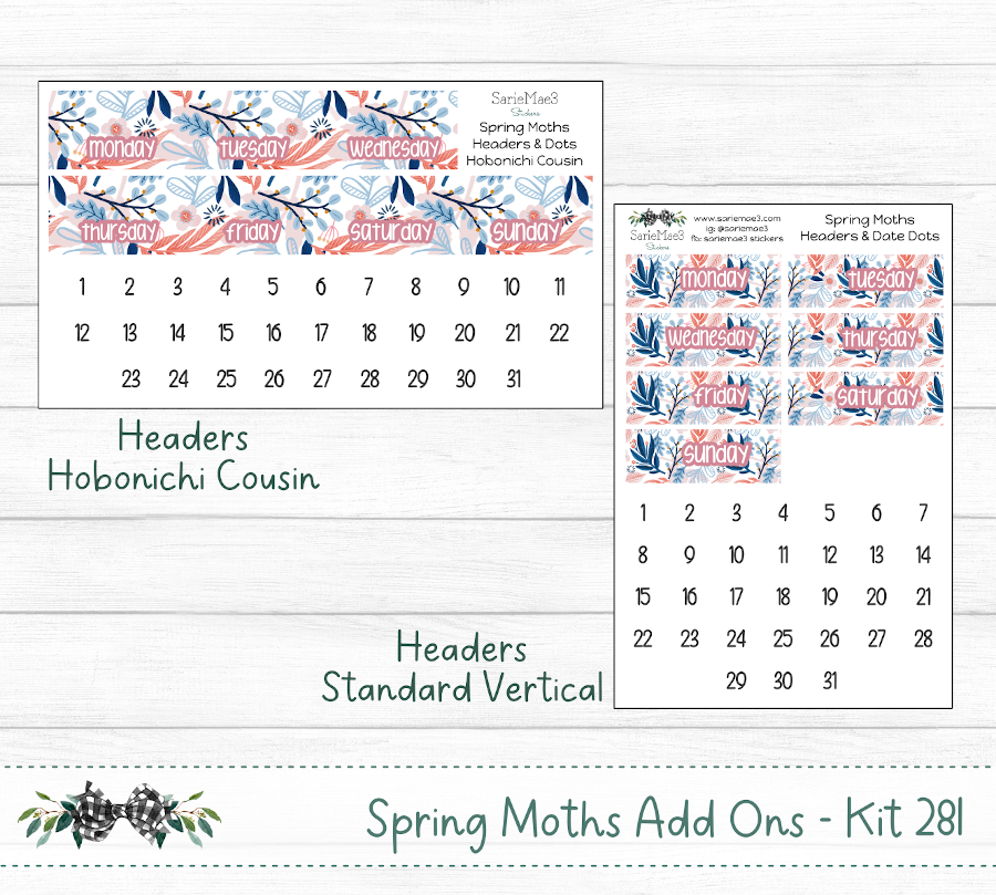 Weekly Kit Add Ons, Spring Moths, Kit 281