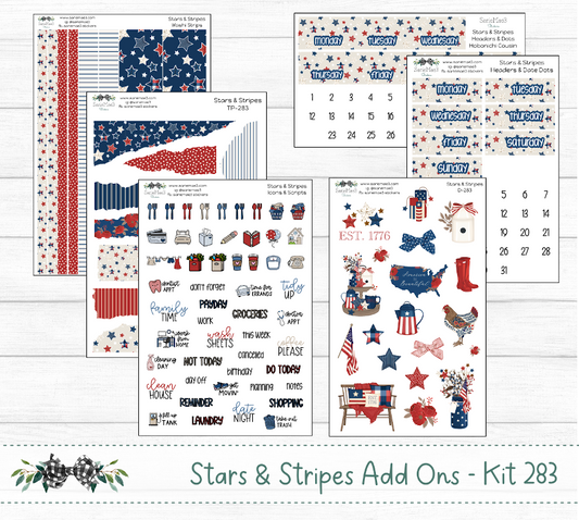 Weekly Kit Add Ons, Stars & Stripes, Kit 283