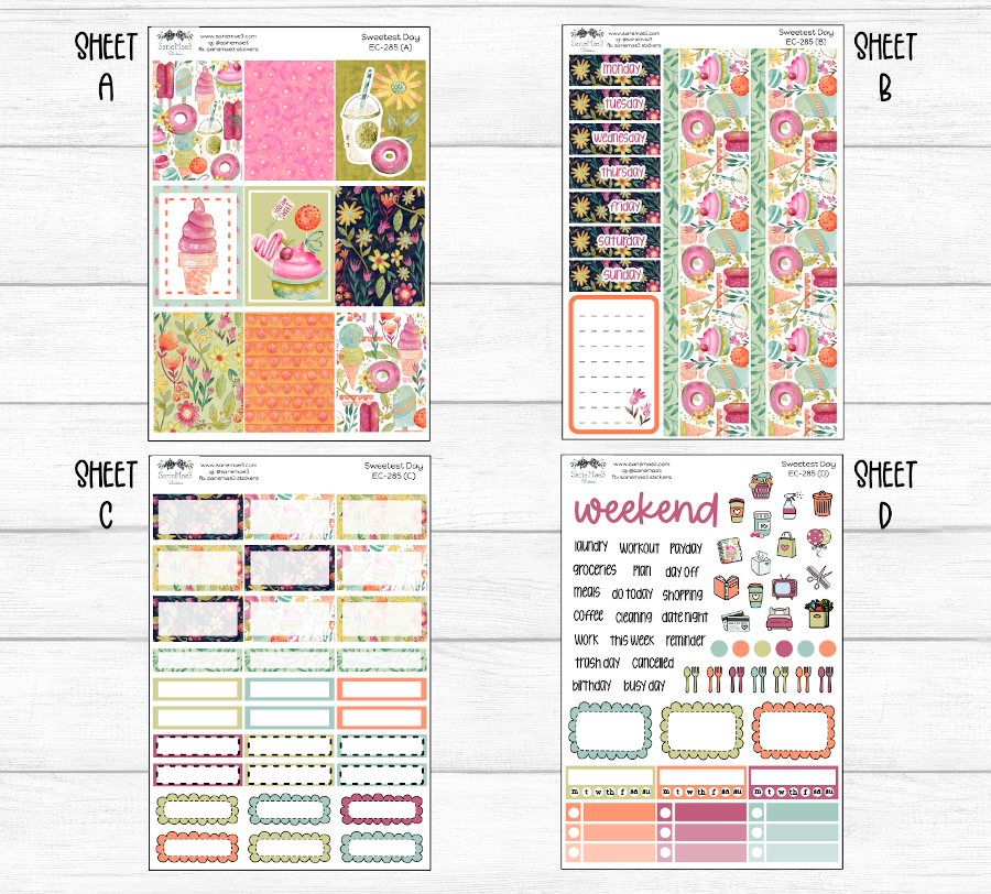 Vertical Weekly Kit, Sweetest Day, V-285