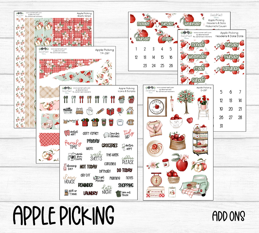 Hobonichi Cousin Kit, Apple Picking, HCW-297