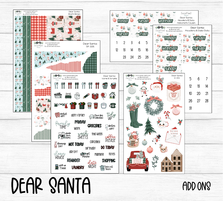 Journaling Kit, Dear Santa, J-305