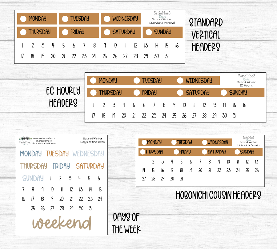 Weekly Kit Add Ons, Scandi Winter, Kit 312