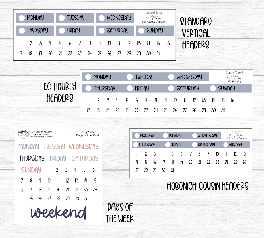 Weekly Kit Add Ons, Cozy Winter, Kit 313