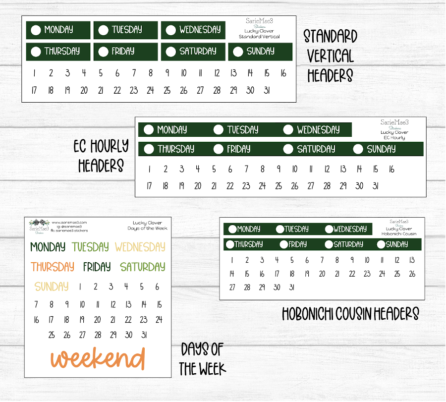 Weekly Kit Add Ons, Lucky Clover, Kit 317