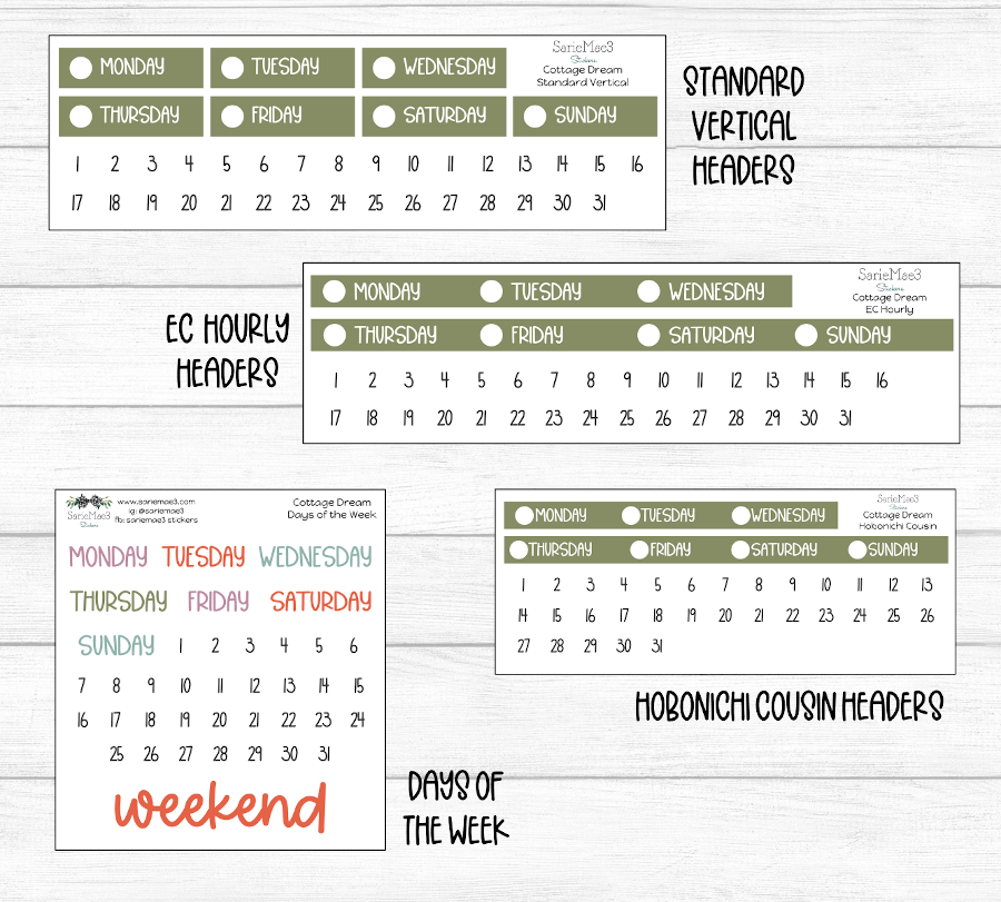 Weekly Kit Add Ons, Cottage Dream, Kit 319