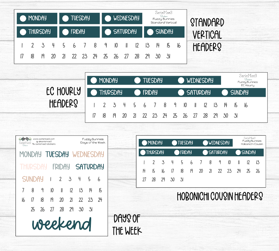 Weekly Kit Add Ons, Fuzzy Bunnies, Kit 320