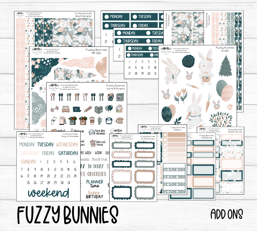 Hobonichi Weeks Kit, Fuzzy Bunnies, HW-320
