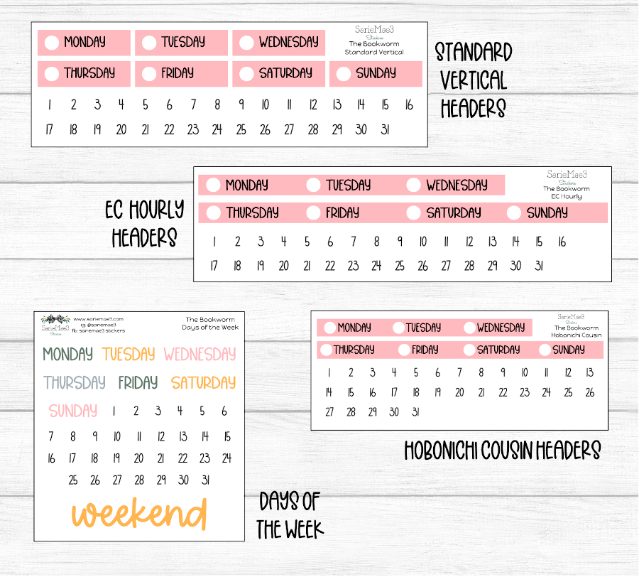 Weekly Kit Add Ons, The Bookworm, Kit 321