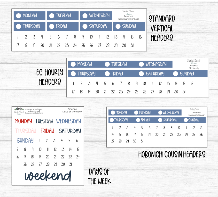 Weekly Kit Add Ons, America, Kit 325