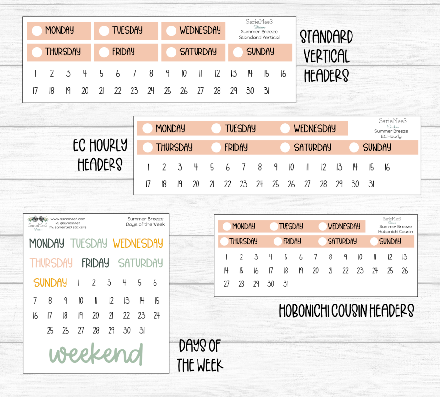 Weekly Kit Add Ons, Summer Breeze, Kit 326