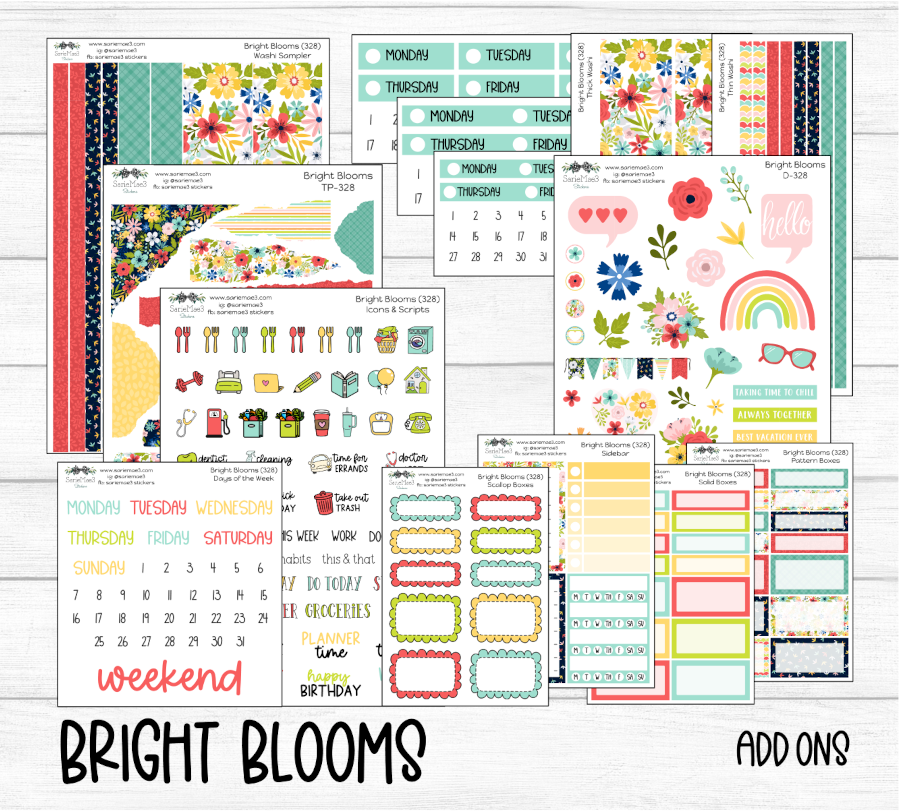 Daily Duo Kit (A5), Bright Blooms, DDA5-328