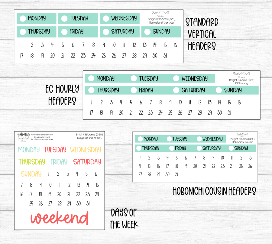 Weekly Kit Add Ons, Bright Blooms, Kit 328