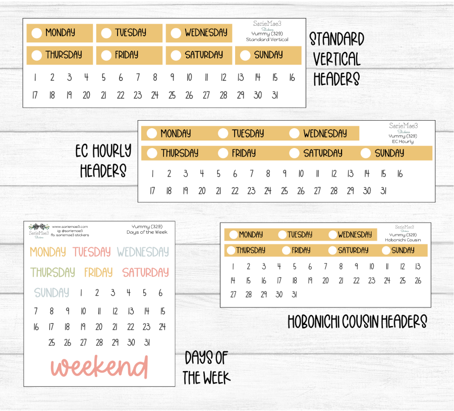 Weekly Kit Add Ons, Yummy, Kit 329