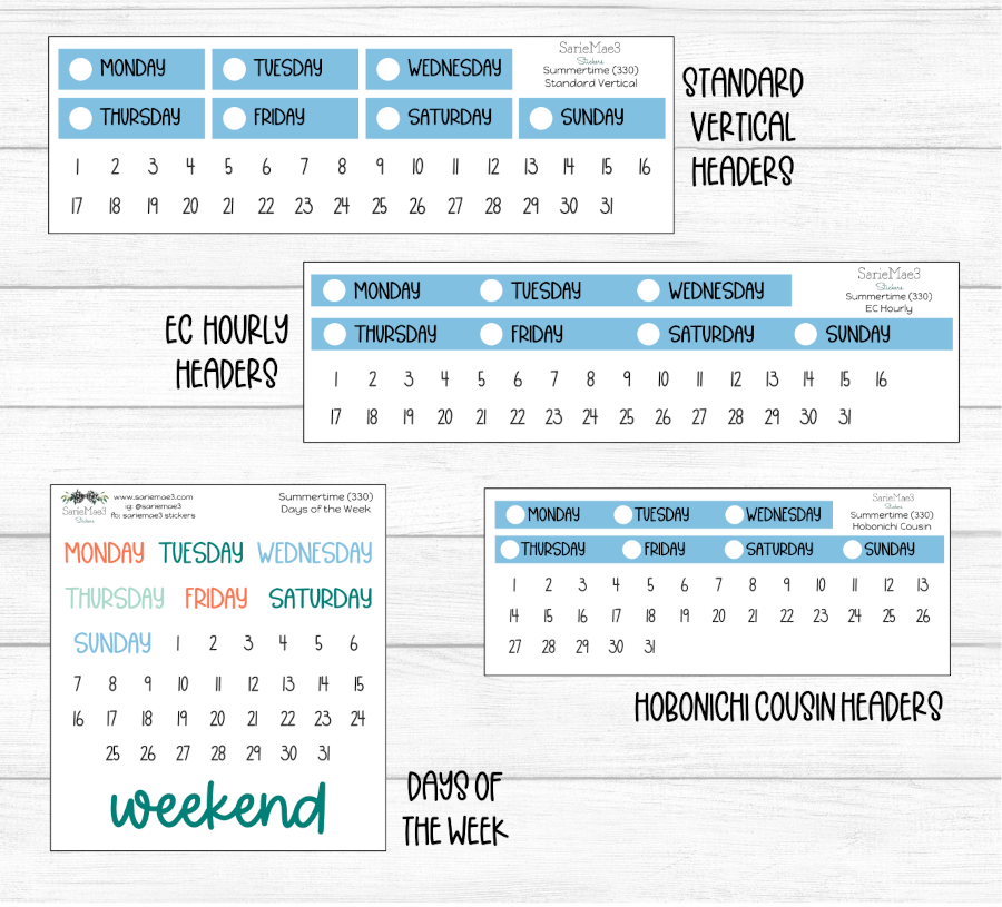 Weekly Kit Add Ons, Summertime, Kit 330