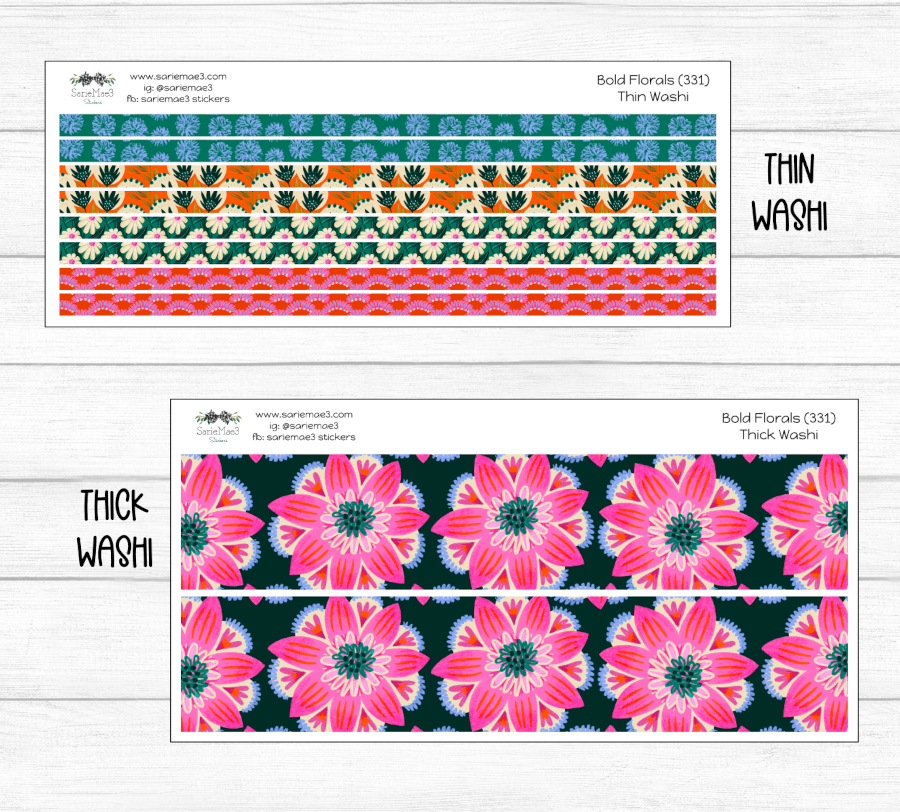 Weekly Kit Add Ons, Bold Florals, Kit 331