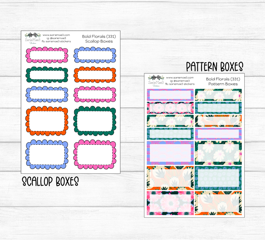 Weekly Kit Add Ons, Bold Florals, Kit 331
