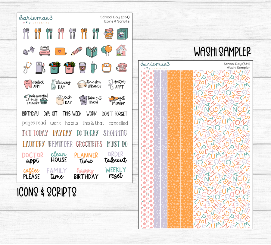 Weekly Kit Add Ons, School Day, Kit 334