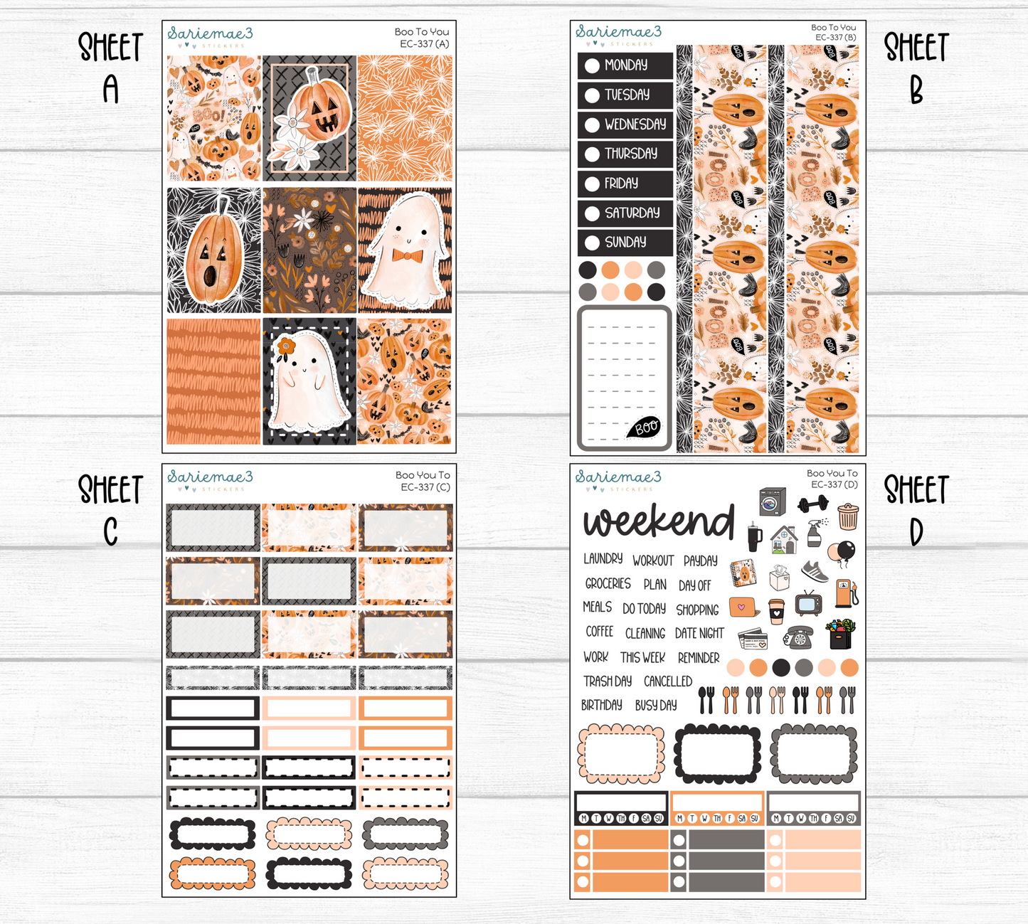 Vertical Weekly Kit, Boo To You, V-337