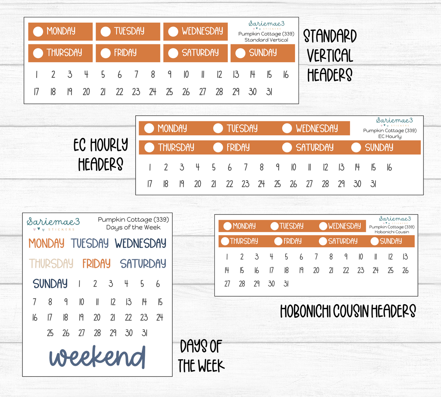 Weekly Kit Add Ons, Pumpkin Cottage, Kit 339
