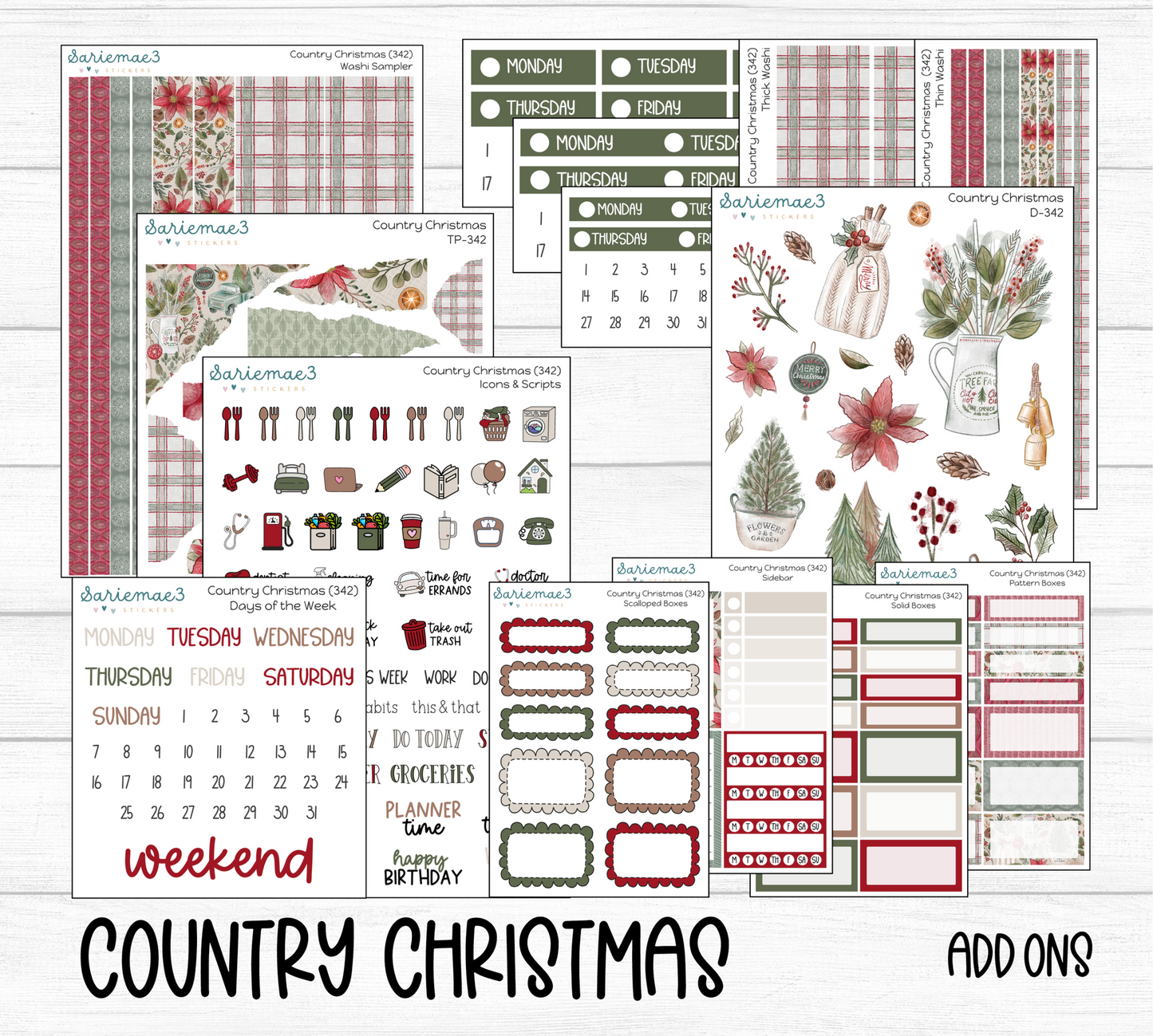 Daily Duo Kit (A5), Country Christmas, DDA5-342