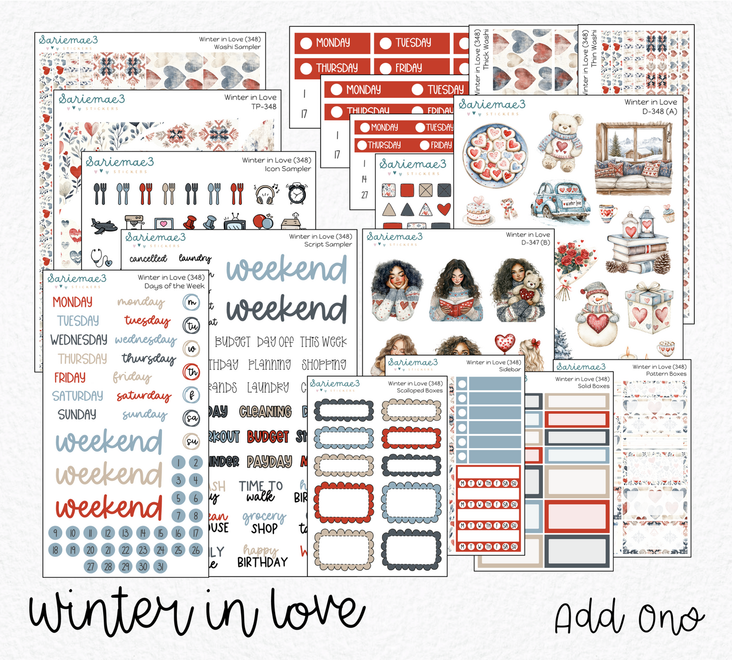 Hobonichi Cousin Kit, Winter in Love, HCW-348