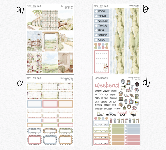 Vertical Weekly Kit, Spring Journey, V-355